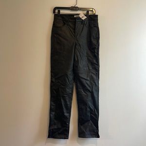 NWT Good American faux leather pants size 4